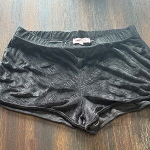 Juicy Couture Black Velour Lounge Shorts